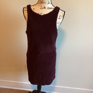 Free People Stretchy Burgundy  Corduroy Dress